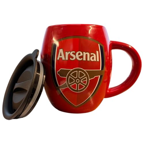 Arsenal FC Tea Tub Travel Mug Coffee Ceramic 500 ml with Lid Official Merchandise
