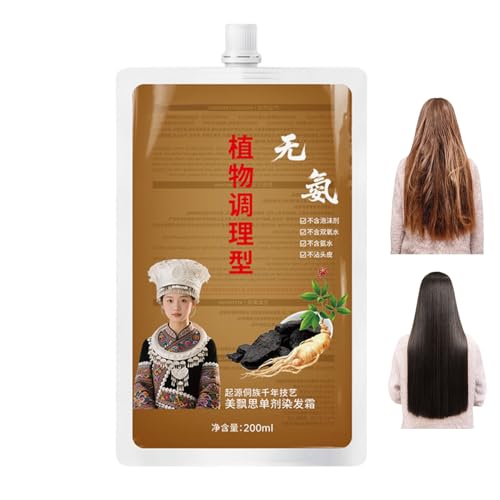 Champú Colorante,Tinte Capilar Natural en Champú para Mujer - Acondicionador En Crema De Larga Duración Diseño Para Familia Mujeres Hombres Adultos Principiantes Niñas Madre