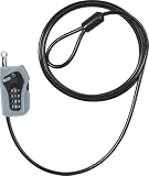 ABUS 52523 Blocca Cavo, Nero, 200 cm