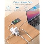 Power Strip Surge Protector - One Beat 6 Widely Outlets with 4 USB Ports (2 USB C), 5 Ft Extension Cord Flat Plug, Wall Mount Outlet Extender Small Power Strip for Travel Home Office College Dorm Room - Image 2