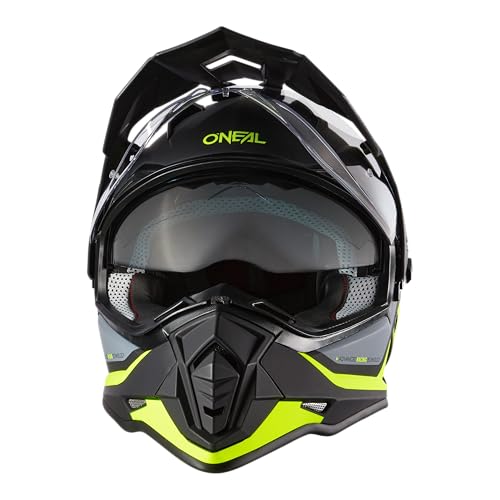 Miniatura 2 de O Neal Casco Moto Enduro Aberturas De Ventilación Para Un Máximo Flujo De Aire Y Refrigeración, Carcasa Abs, Visera Solar Integrada Casco Sierra R V.24 Adulto Negro Amarillo Neón Gris Talla M