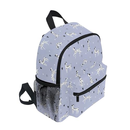 Funny Dalmatian Dogs Kids Backpack Toddlers 12 Inch Lightweight Preschool Backpack for Boys Girls 3-8Y Bookbag with Adjustable Straps2