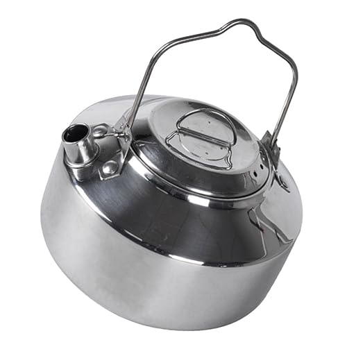 Ciieeo 1.7l Camping Tea Kettle Portable Water Kettle Stainless Steel Outdoor Cookware Easy to Move