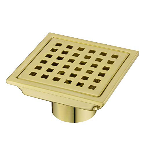 Orhemus 4 Inch Square Shower Drain With Adjustable Shower Drain Base Flange thumb #1