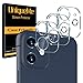 [3 Pack] UniqueMe Protector de Lente de cámara Compatible con iPhone 12 (6.1 pulgadas) Cristal Templado, [9H Dureza ] [Sin Burbujas] HD Vidrio Templado