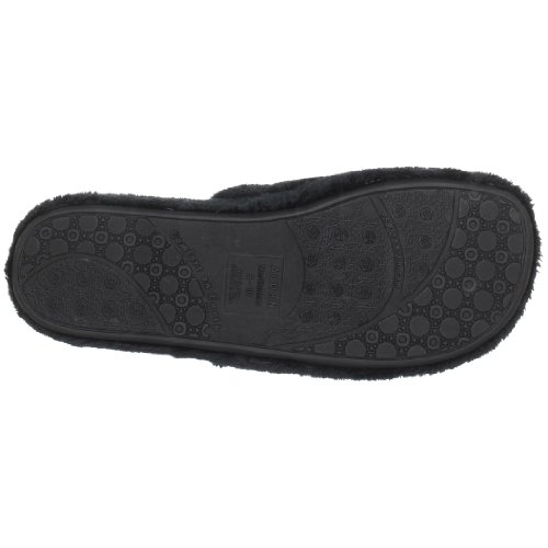 Acorn Men's Spa Slide Slippers With Adjustable Strap And Soft Terry Lining , Black, Size 12-13 #TOP3