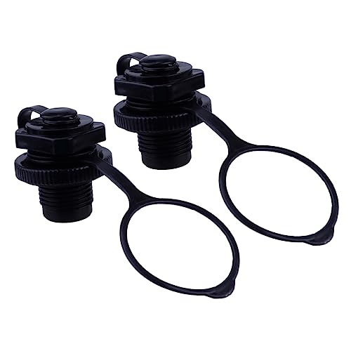 TOYANDONA 2 Piezas Valvula de Aire Kayak válvulas Bote Inflable enchufar Partes colchón Hinchable Camping colchón Plegable Accesorios de Kayak Aire para Kayak de polivinilo Black