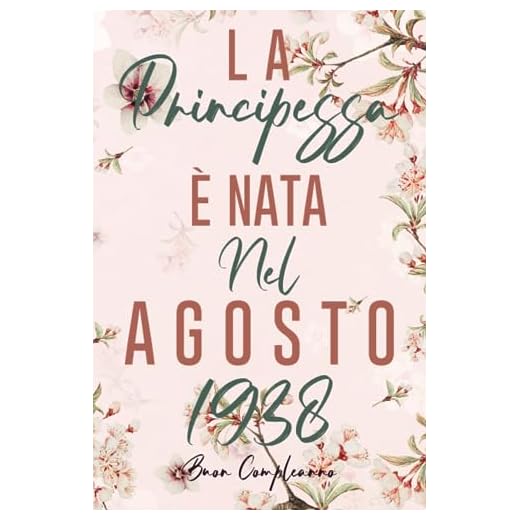 La Principessa È Nata Nel Agosto 1938: Idea regalo originale per il 85 compleanno per mamma, moglie, nonna, sorella, zia