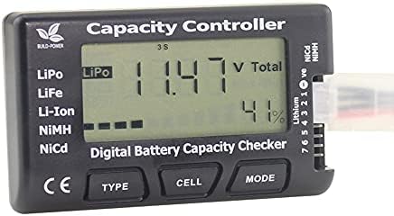 SoloGood RC Digital Battery Capacity Checker Cellmeter 7 RC Lipo Battery Tester LCD Battery Checker Controller for LiPo Life Li-ion Nicd NiMH Battery