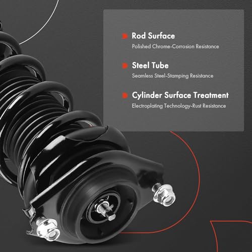 A-Premium Rear Complete Strut Assemblies with Coil Springs, Set of 2 by A-Premium - Used condition - Image 5