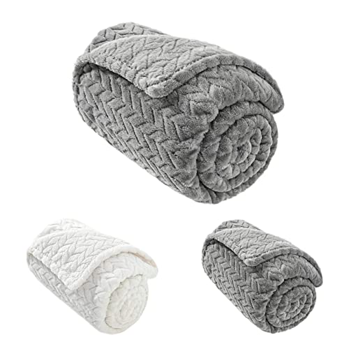 Easycozy Dog Blanket, Cat Blanket,Couch Blanket, Bed Blanket,Wheat Ear Design, Warm and Soft(28 * 40inch) Grey