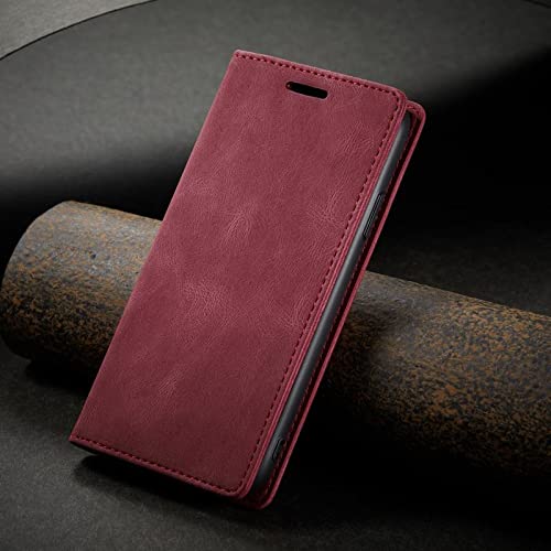 Étui portefeuille iPhone 8 rouge mat idéal pour voyager léger
