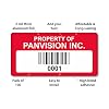 MyAssetTag Custom Asset Labels with Barcode | 0.75 x 1.5 100% Aluminum Foil Tags with High-Bond Acrylic Adhesive, Pack of 100, Made in USA