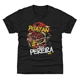 500 LEVEL Alex Pereira UFC Youth Shirt - Alex Pereira Illustration WHT (Tri Black, 6-7Y Small)
