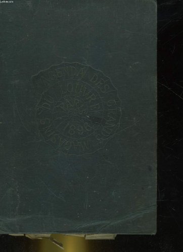L'AGENDA DES GRANDS MAGASINS DU LOUVRE PARIS 1896