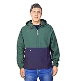 Outdoor Shaping Men's Pullover Rain Jacket Hooded Windbreaker Raincoat Waterproof Lightweight