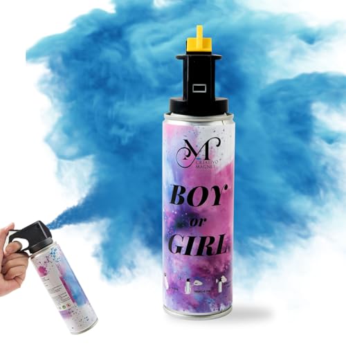 M CRIATIVO MAGNET Gender Reveal Fire Extinguisher – 100% Biodegradable Baby Boy Reveal Party...
