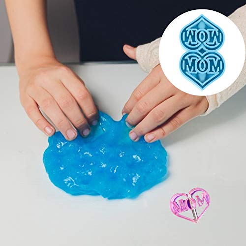 EXCEART 2Pcs Palha Topper Resina Moldes MOM PAI AMOR Palha Decoração Molde de Fundição De Resina Epó