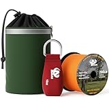 Aystkniet Arborist Throw Line Kit with Slick Rope & 16oz Throw Weight & Reflective Storage Bag, Polyester Throw Line and Reinforced Arborist Throw Ball Kit for High Limbs Trimming Cutting