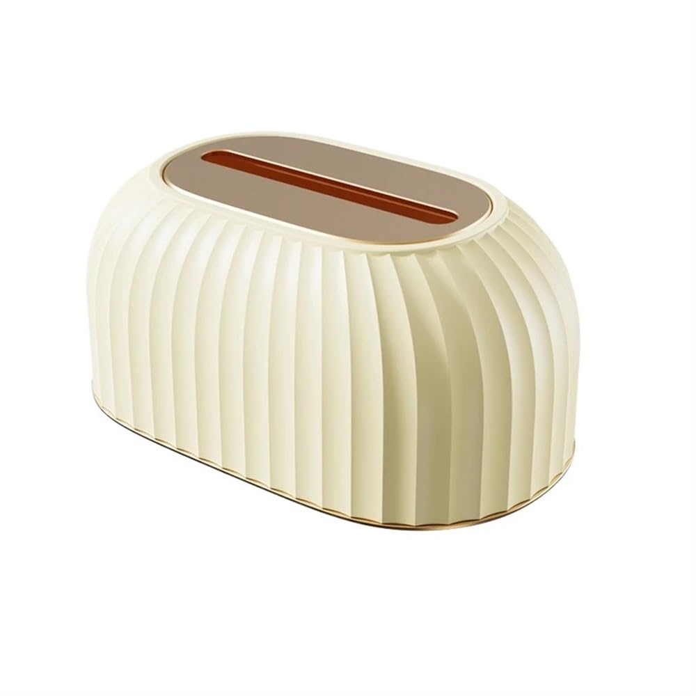 Aimanqi Yellow Striped Tissue Box Holder Toilet Paper Box Table Napkin Holder Car Tissue Paper Dispenser Home Decoration(Yellow)
