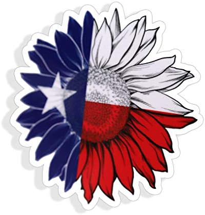 Texas Sunflower Sticker TX State Flag cup laptop cooler sun flower car vehicle window bumper decal graphic