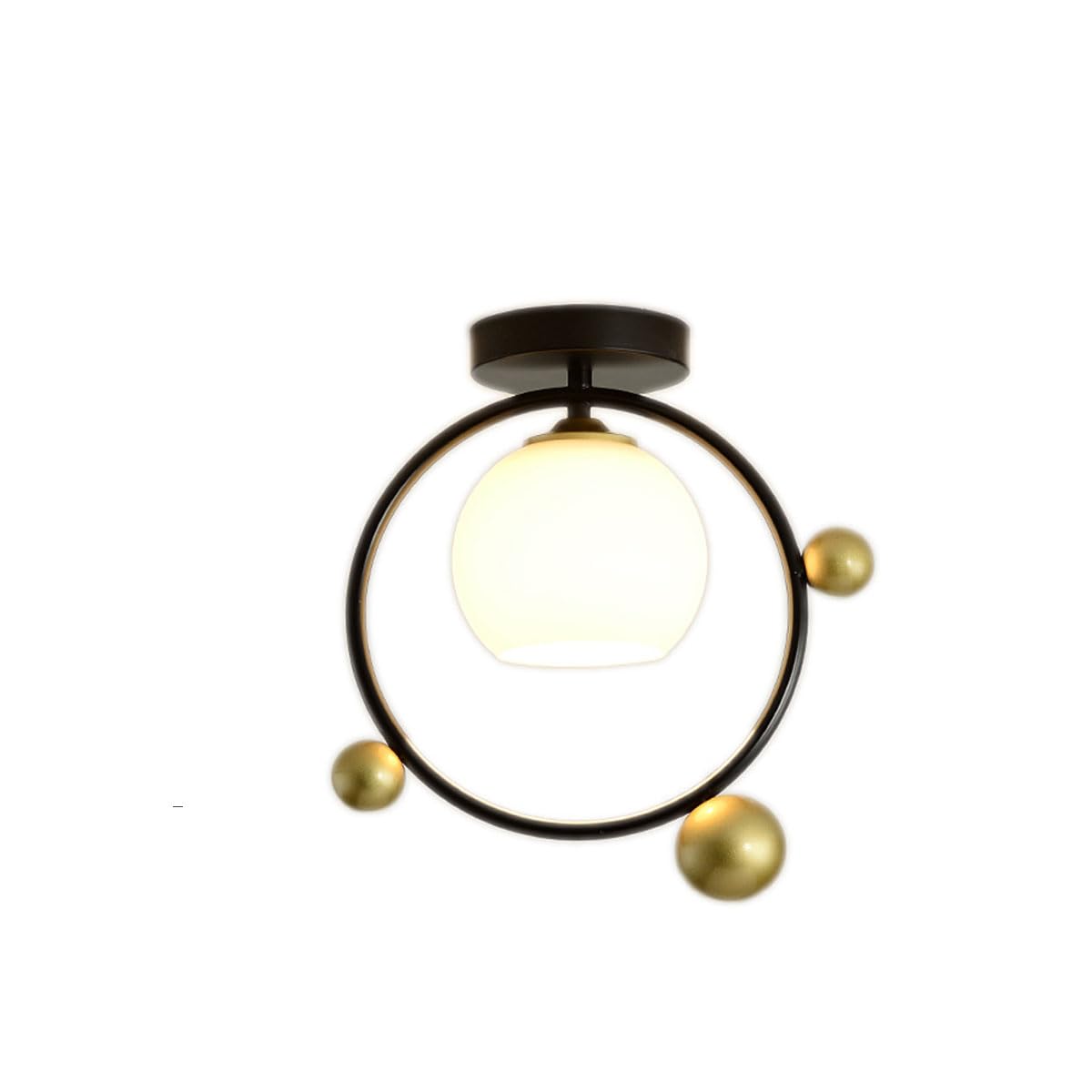 LANTANB Nordic Corridor Ceiling Lamp Glass Lampshade Flat Lighting Creative Home Foyer Ceiling Lights Suitable for Balcony Cloakroom