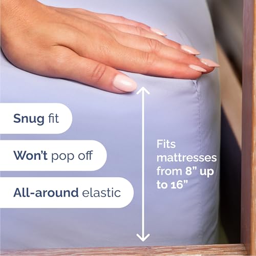 Image of Queen 6 Piece Bed Sheet Set - Comfy, Breathable & Cooling Sheets - Lavender | Ultra-Soft Hotel Luxury Bedding Set w / 8-16 Inch Deep Pockets, 1 Flat & 1 Fitted Sheet & 4 Pillowcases, Wrinkle & Fade Free