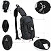 LarKoo Sling Backpack Chest bag - Tactical Chest Pistol Bag Shoulder Bags Crossbody Sling Backpack Holster Bag for Concealed Carry Fanny Pack Bag (Black)
