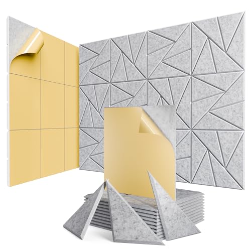 Image of 12 Pack Self-Adhesive Acoustic Panels, Sound Proof Foam Panels for Walls