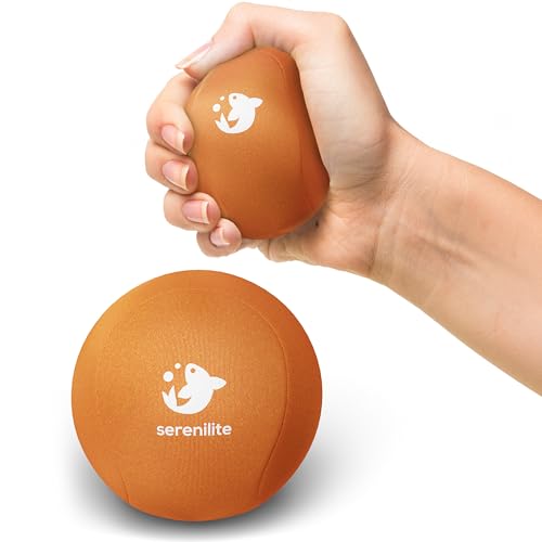 Image of Serenilite Stress Balls for Adults, Squeeze Ball for Hand Therapy, Stress Ball, Hand Exercisers for Therapy & Grip Strengthening, Physical Therapy Balls, Hand Grip Strengthener.