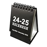 Tischkalender 2024-2025, Monatskalender mit Deckel für Schulen, von Juli 2024 bis Dezember 2025,...
