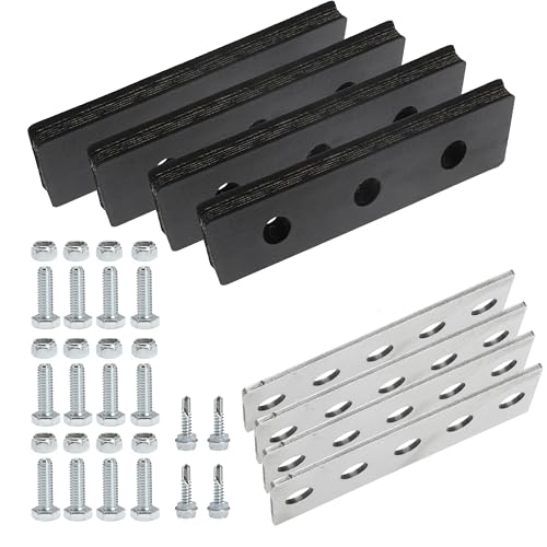 Nayciiy 304 Stainless Snow Blower Impeller Modification Kit for Modifies 2-Stage Machine 4 Pcs Rubber Paddle Blade Universal (3/8