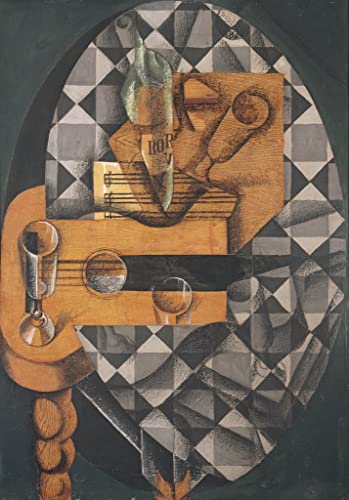 Lienzo pared Juan Gris, cuadro de guitarra cubista 60x90cm para decoración interior moderna
