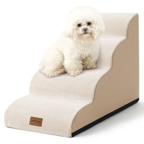 COZY KISS Rampa De Escada Para Cães De Espuma De Alta Densidade Para Cães Gatos 4 Camadas Escadas Pa