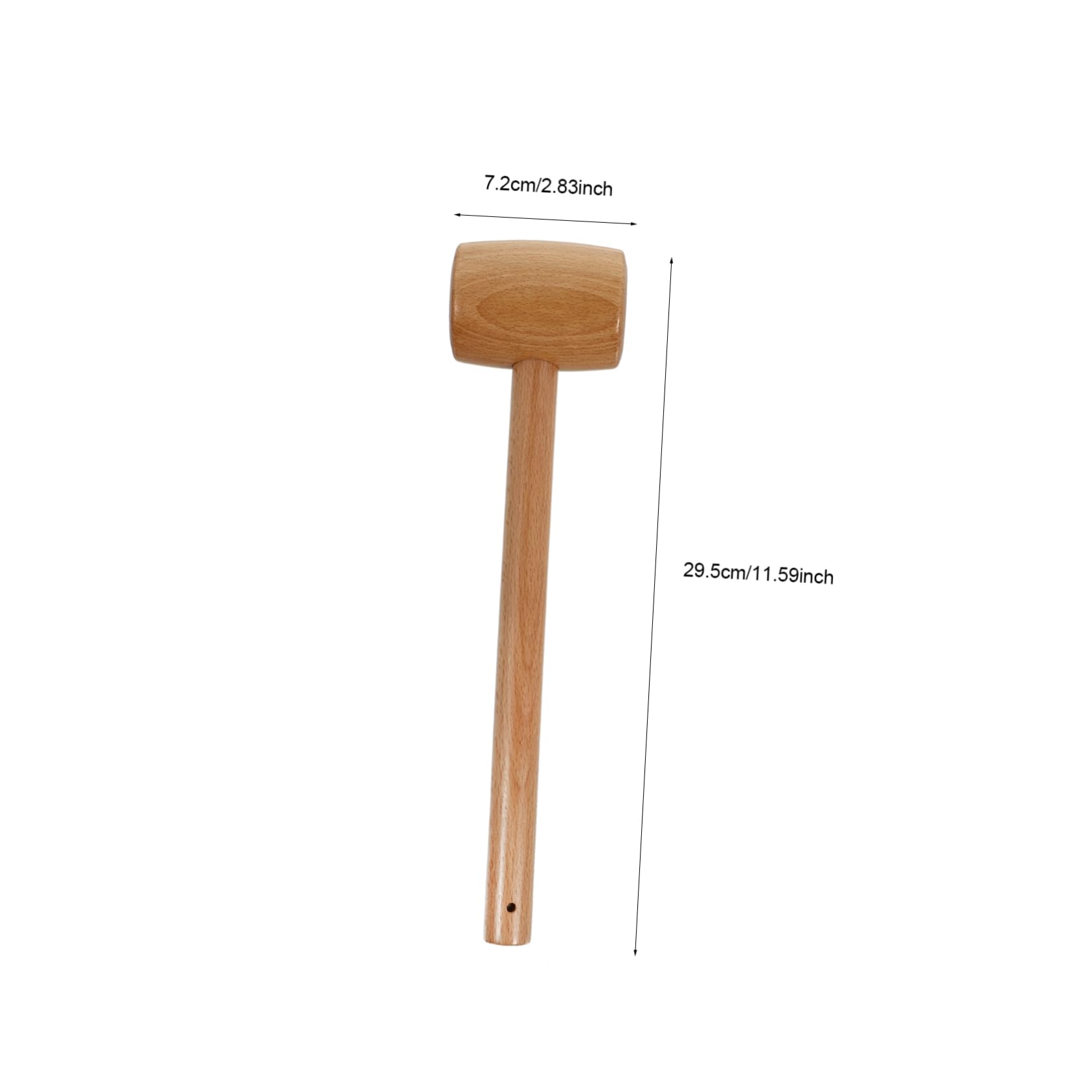 SOLUSTRE 2pcs Wooden Crab Mallets Natural Beech Seafood Cracking Hammers for Lobster Smooth Surface Mess Design for and DIY Projects