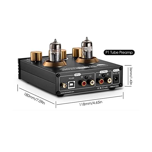 DINGZZ HiFi 5.0 6J5 Valve Tube Preamp Bass Preamplifier Stereo Audio Headphone Amplifier - Image 7