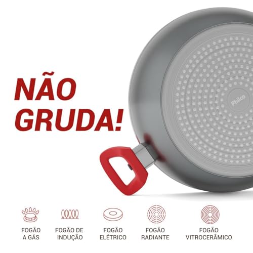 Panela Philco PPN24A Redstone com Tampa de Vidro 4,6L