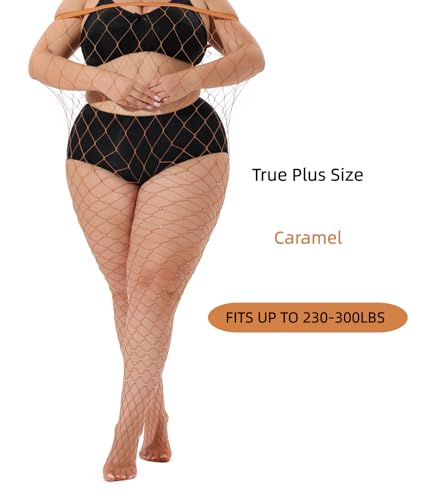 Image of Plus Size Fishnet tights Glitter stockings Sparkly Pantyhose Leggings for women-Big Mesh