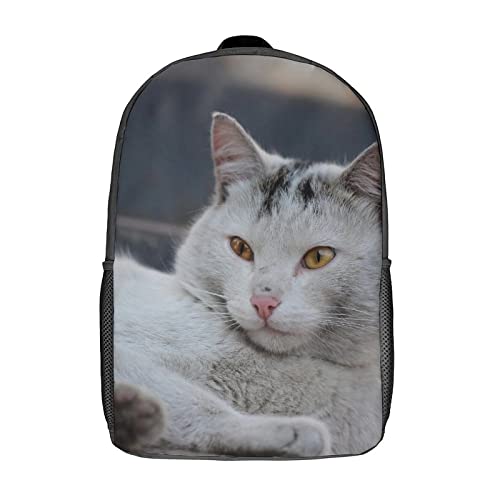 Sac à dos d'école de chat tendre motif 3D pour petits et grands