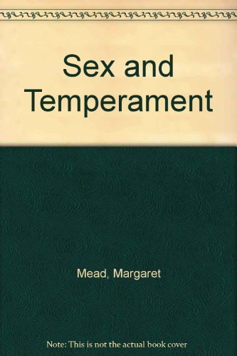 Sex and Temperament B000GRQ2QI Book Cover