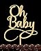 MRAPPY Oh Baby Cake Topper - Wooden Baby Shower Cake Decorations - Smash Gender Reveal Cake Topper for Photo Booth Props (Wood Color)