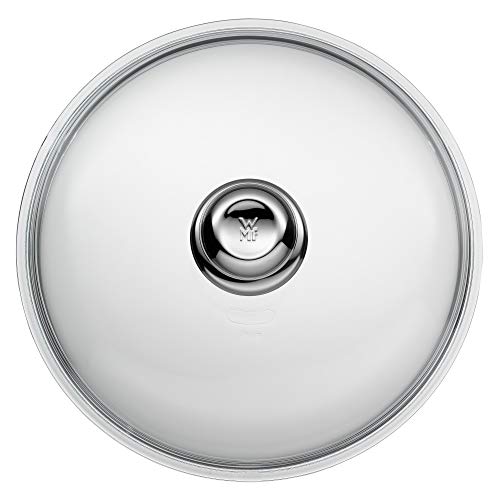 WMF Glazen pannendeksel 28 cm, deksel voor 28 pannen, deksel met metalen knop, hittebestendig glas, vaatwasmachinebestendig