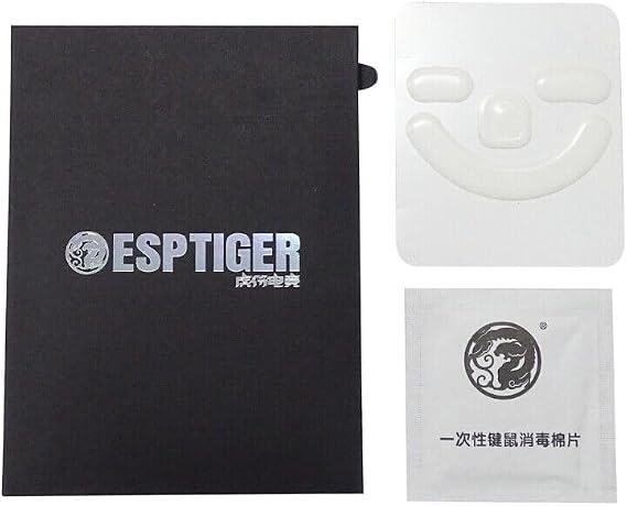 Gaming Mouse Skates ICE - V2 Skates for DeathAdder V3 Pro Mouse Feet 2.5D Edge Treatment Smooth PTFE Material 3M Adhesive - White
