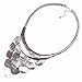 Tribal Tibet Silver Grape Cluster Scale Pendant Bib Choker Collar Necklace
