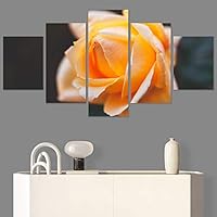 SIGNWIN 5 Panel Canvas Wall Art Yellow Petal for Home Decorations Ready to Hang - 60