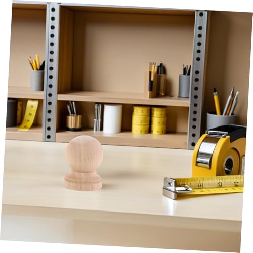 Miniatura 7 de Tobbomey Balaustre De Madera Sin Terminar Europeo, Remates Decorativos Para Muebles, Columnas Romanas Pequeñas, Madera Maciza, Color Amarillo Claro, Para Vinotecas Y Alacenas, Pack De 4