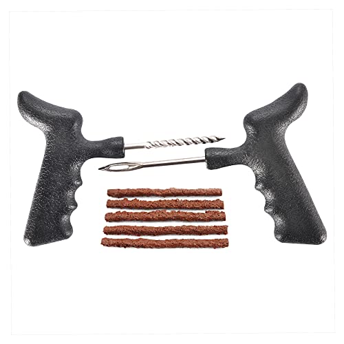 GOOFIT Tubeless Auto Kit Réparation Pneu Kit avec manche en T Grasper et bande en caoutchouc Crevaison Pneu Accessoires Moto remplacement pour moto ATV Quad Pit Dirt Bike Buggy Go Kart