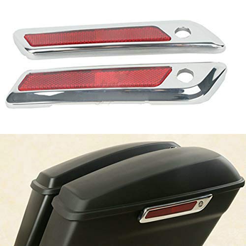 TCT-MOTORPARTS Saddlebag Hinge Latch Covers for Harley 2014-2023 Touring Street Electra Road Glide King FLHX FLHR FLTRX FLTRX Ultra FLTRU FLHTCU FLHTKSE Chrome