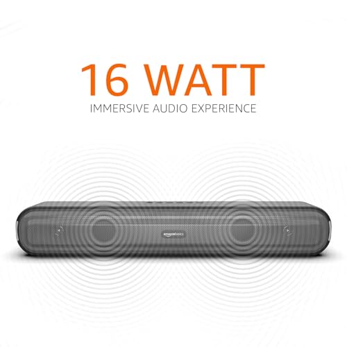 Amazon Basics 16W RMS Soundbar, 2.0 Channel, Black Black - HT02.1 - Image 3