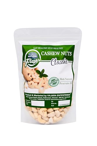 Image of HAJARA Tasty Cashew Nuts | 200 Grams | Unroasted Kernels | Rich in Flavor and Nutrients | Perfect Snack Option | Freshly Packed for Optimal Taste | Vegan-Friendly and Multi Nutrients